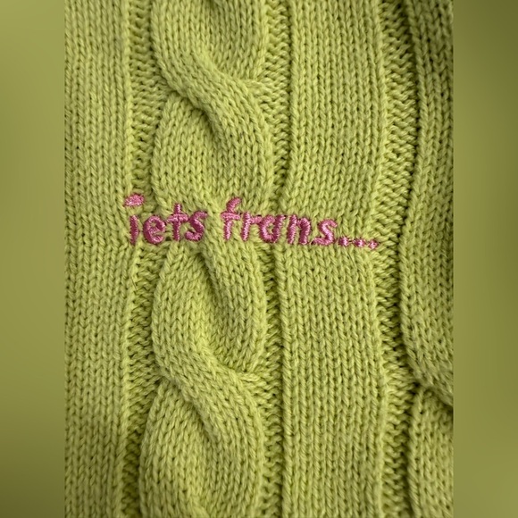 Urban Outfitters iets frans Cable Knit Sweater – Lime Green – Size Small - Picture 2 of 9